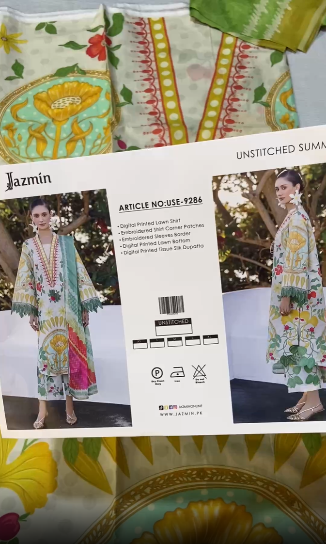 Jazmin Printed Lawn 3pc