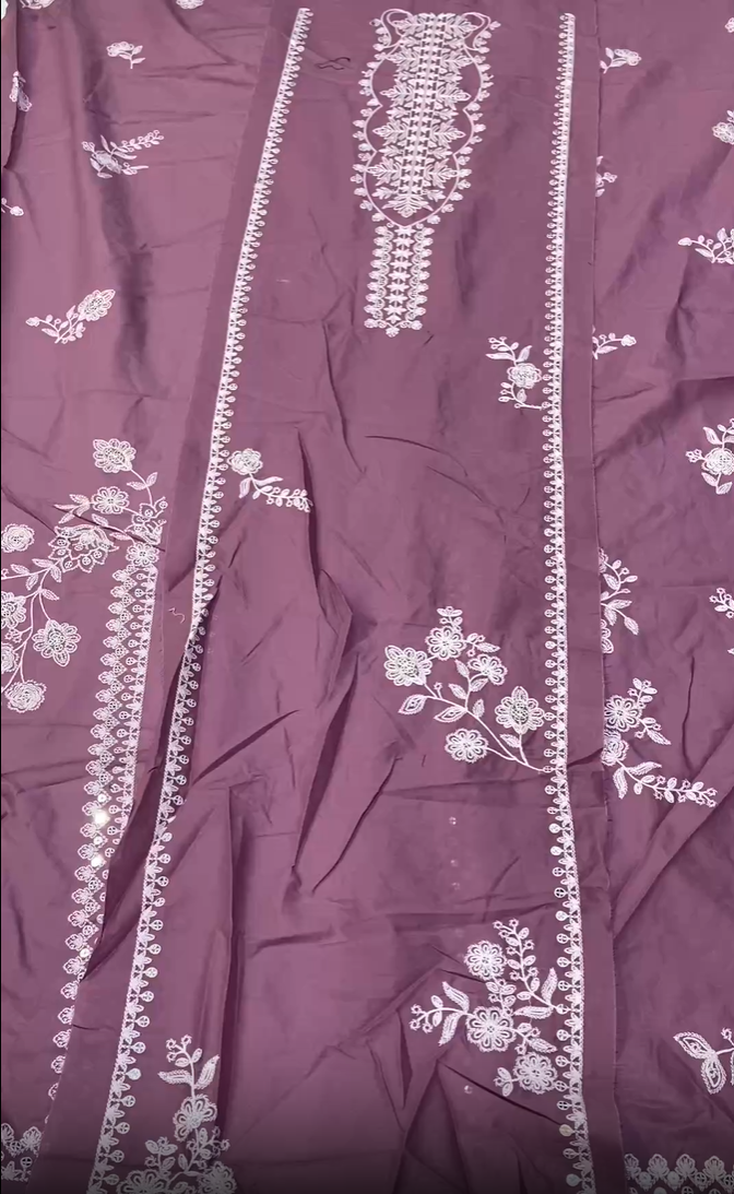 Cross Stitch Embroidered Lawn 3 peice