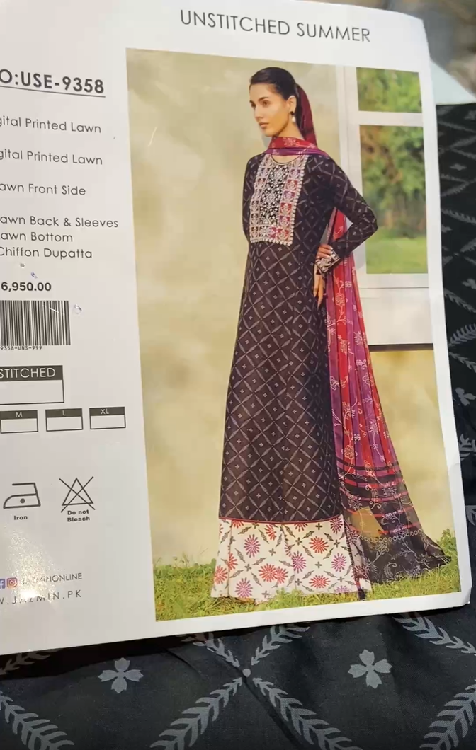 Jazmin Lawn Embroidered 3pc