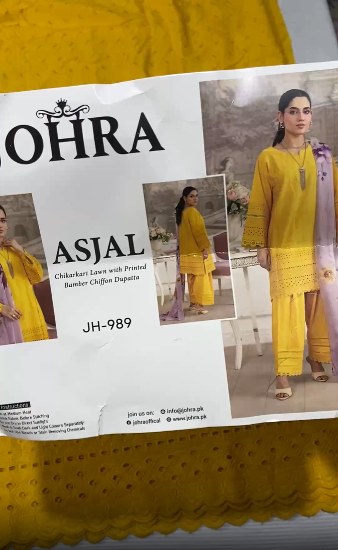 Johra Embroidered Lawn 3pc