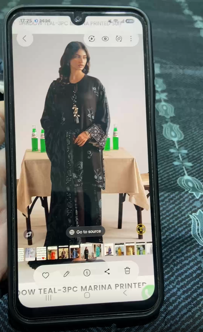 Cross Stitch Printed Marina (Shirt & Shawl)