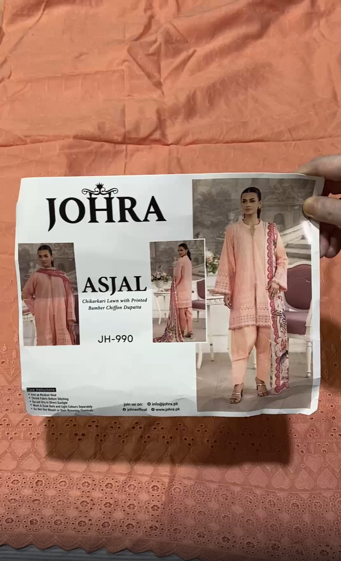 Johra Embroidered Lawn 3 piece