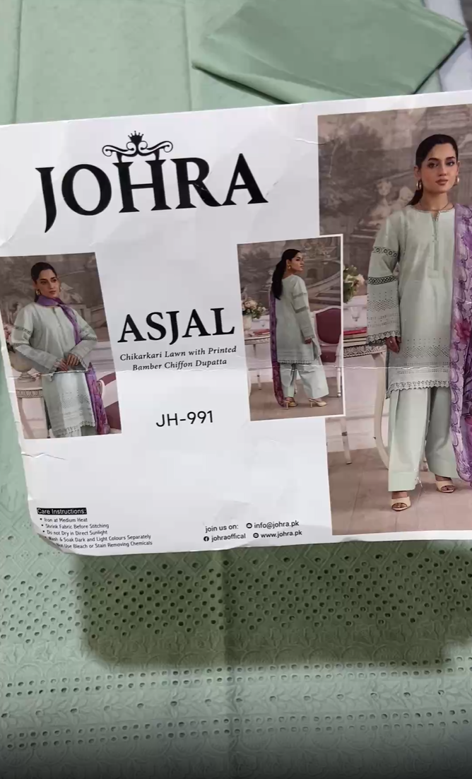 Johra Emb Lawn 3 piece