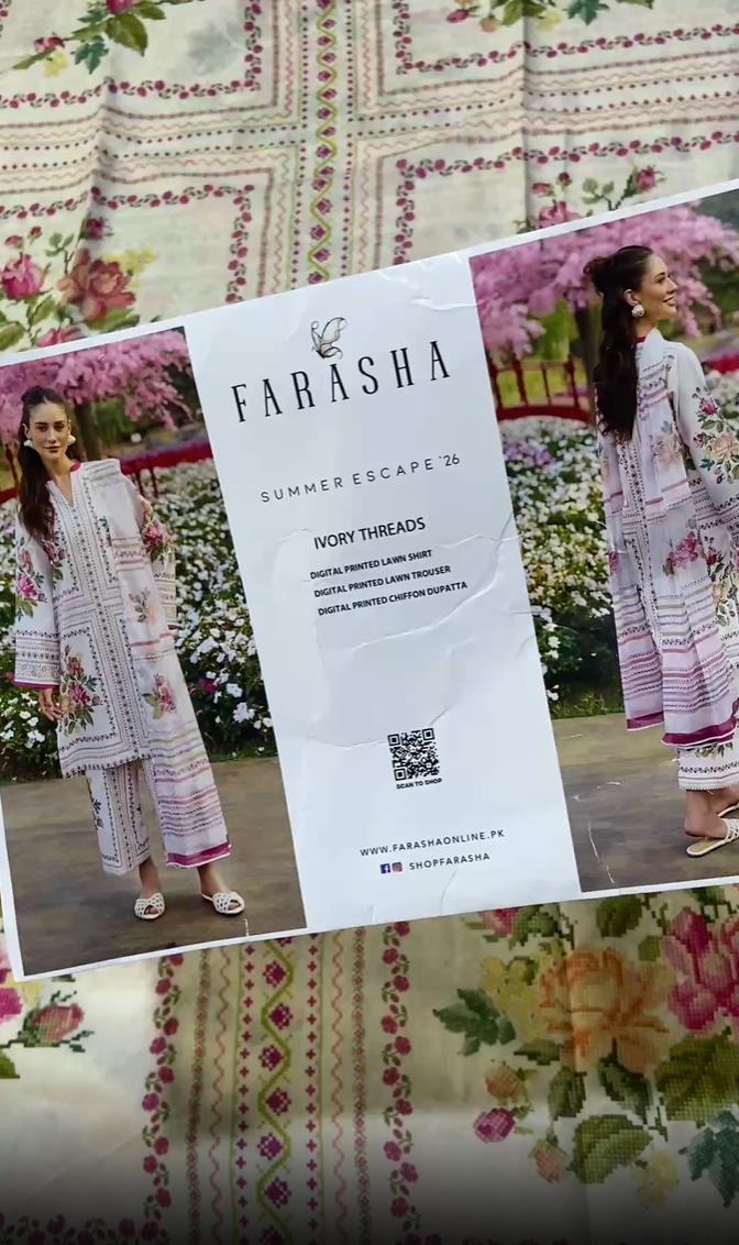 FARASHA Print Lawn 3pc