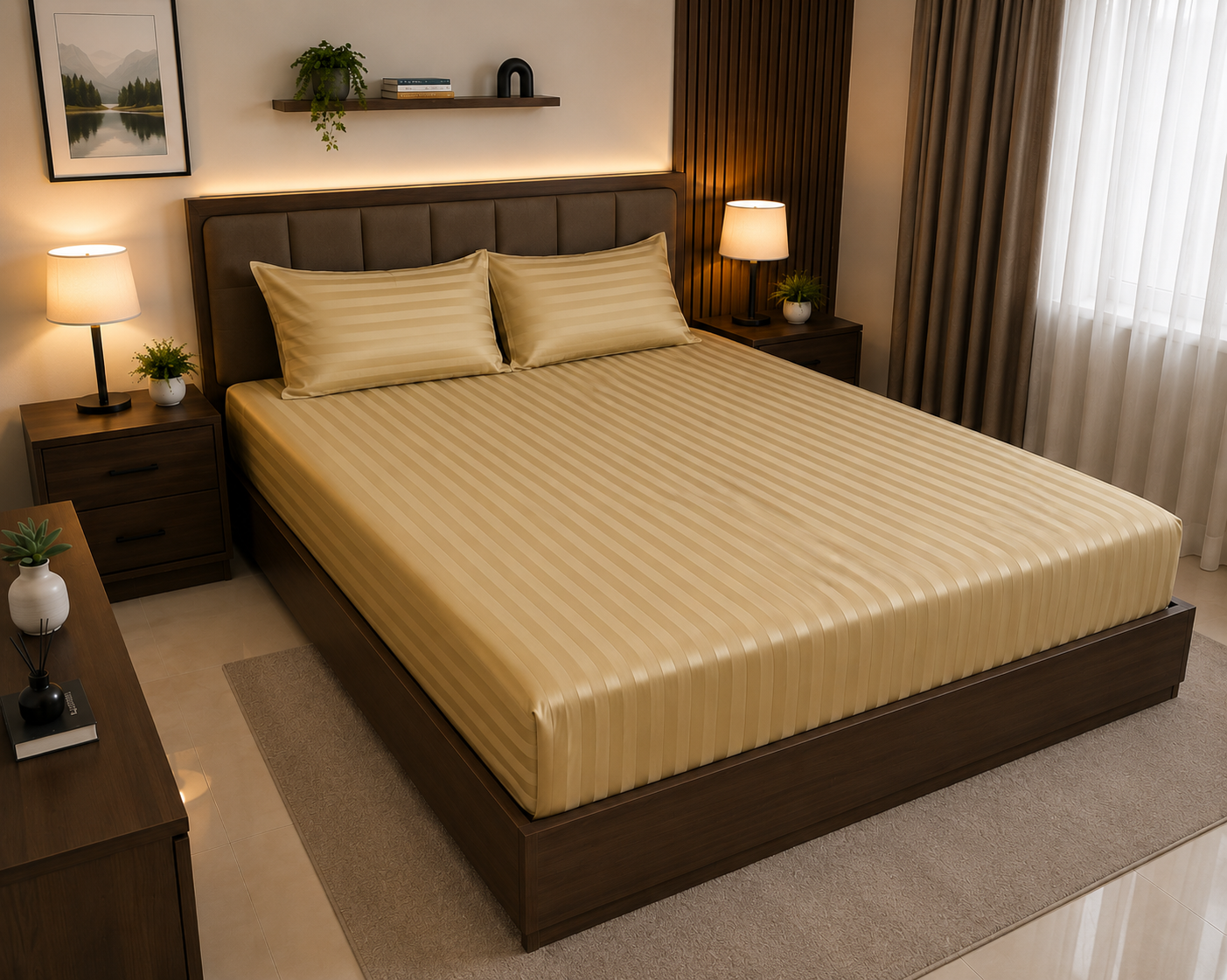 Export Quality 3pc Fitted Bedsheet Set