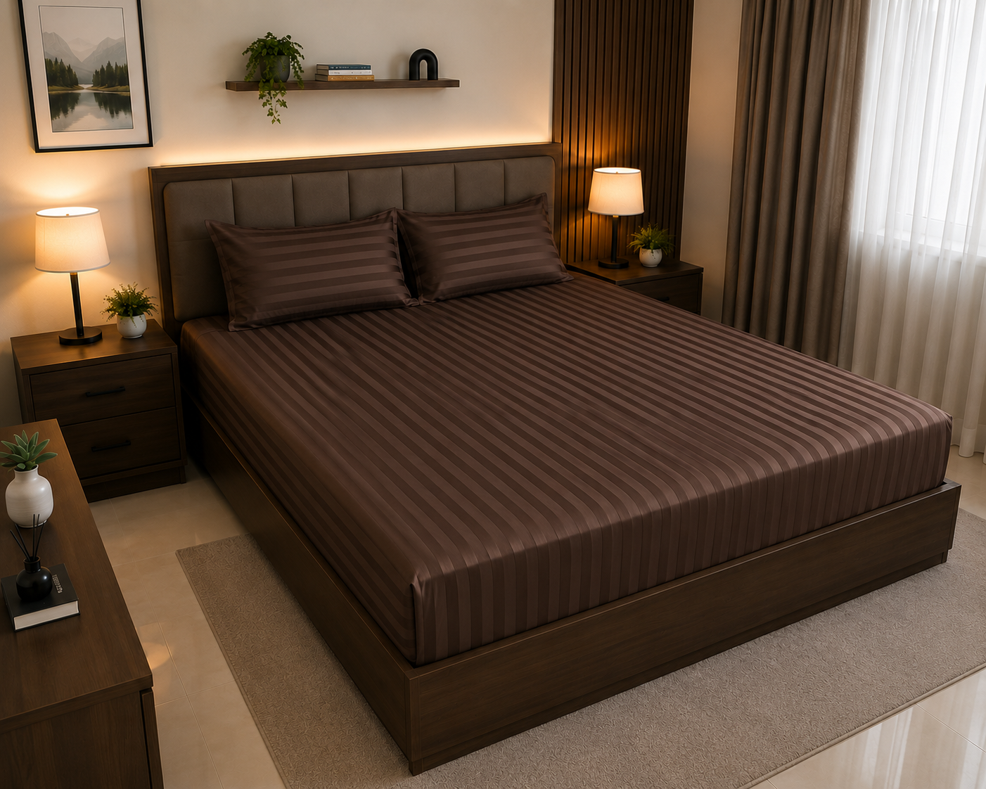 Export Quality 3pc Fitted Bedsheet Set