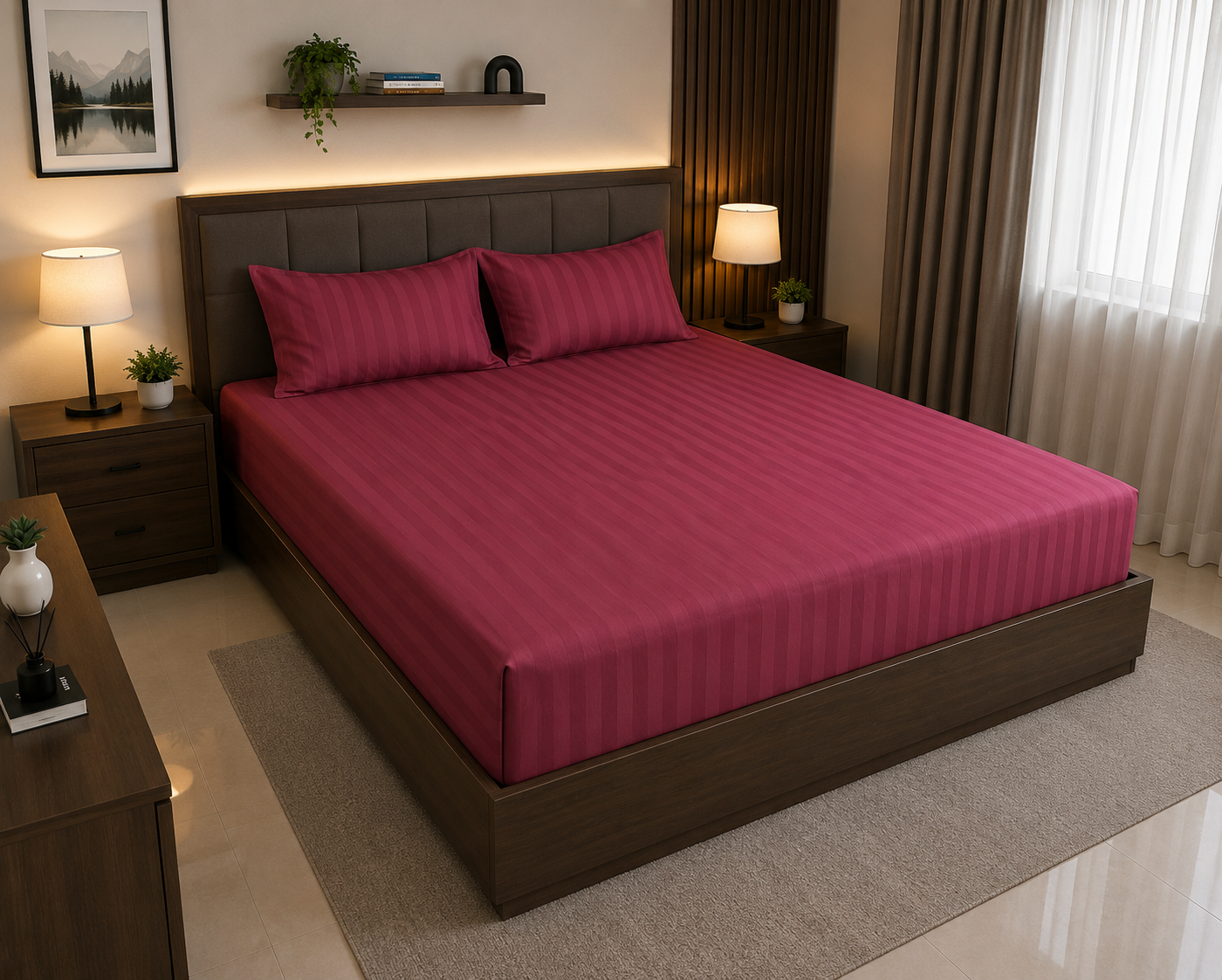 Export Quality 3pc Fitted Bedsheet Set