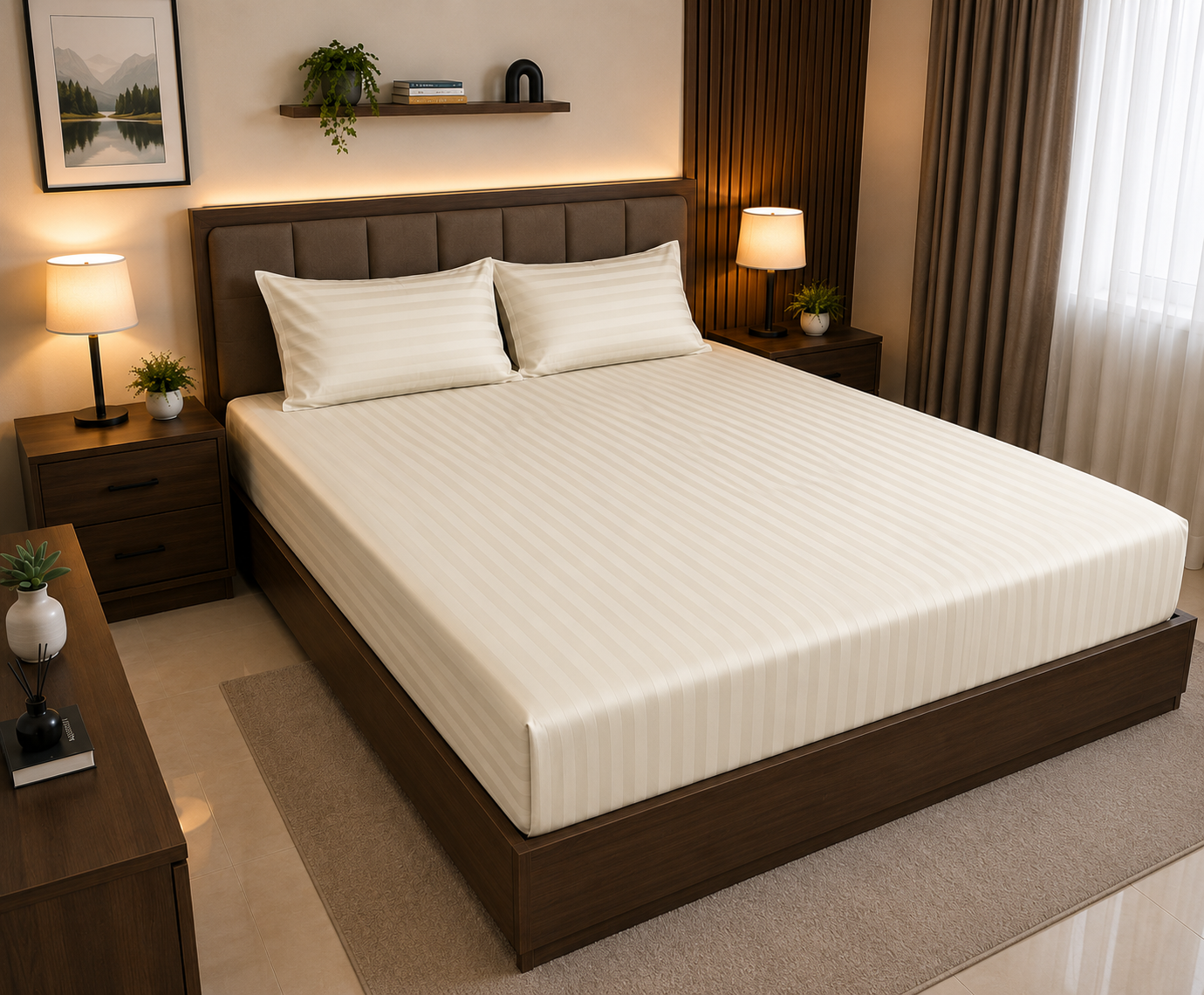 Export Quality 3pc Fitted Bedsheet Set
