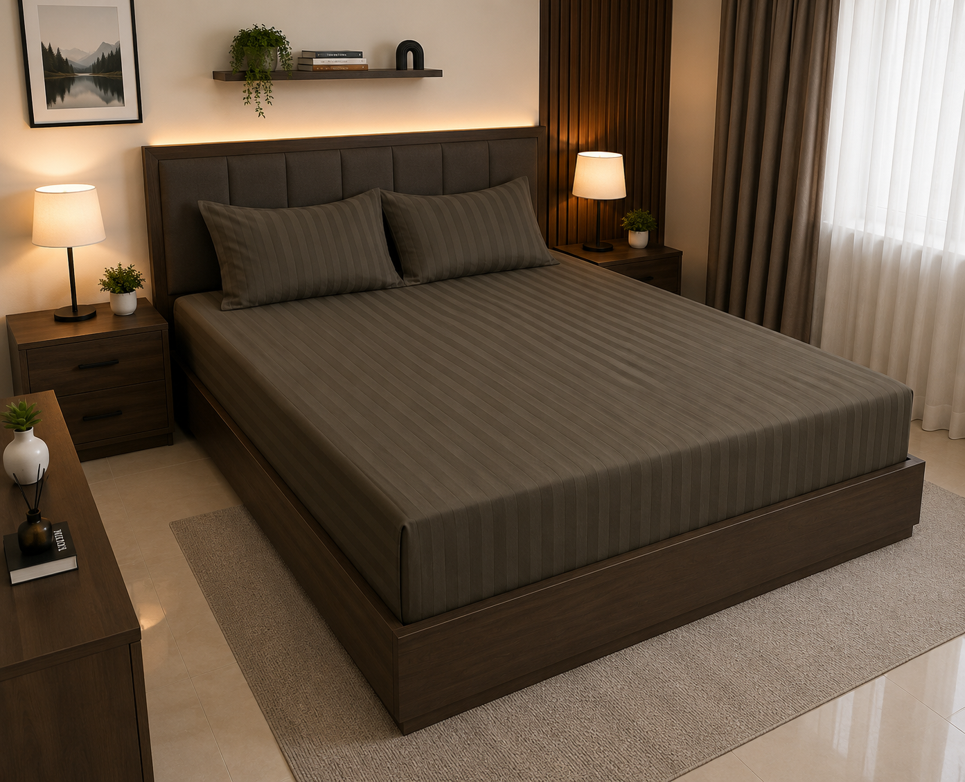 Export Quality 3pc Fitted Bedsheet Set
