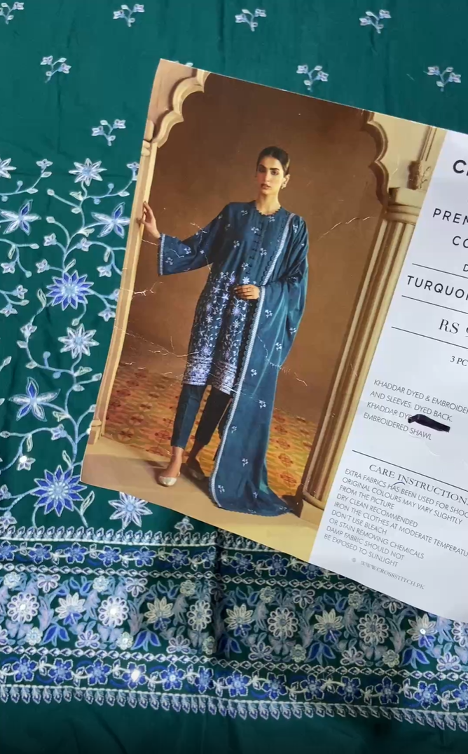 Cross Stitch Emb Khaddar (Shirt & Dupatta)