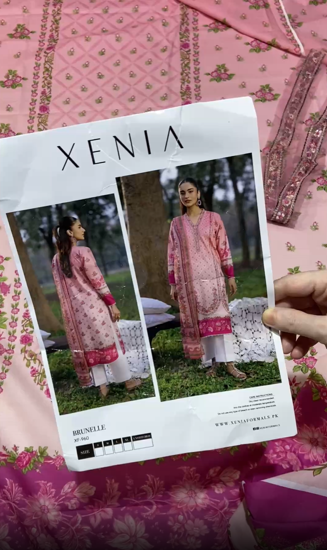 Xenia Printed Lawn 3pc