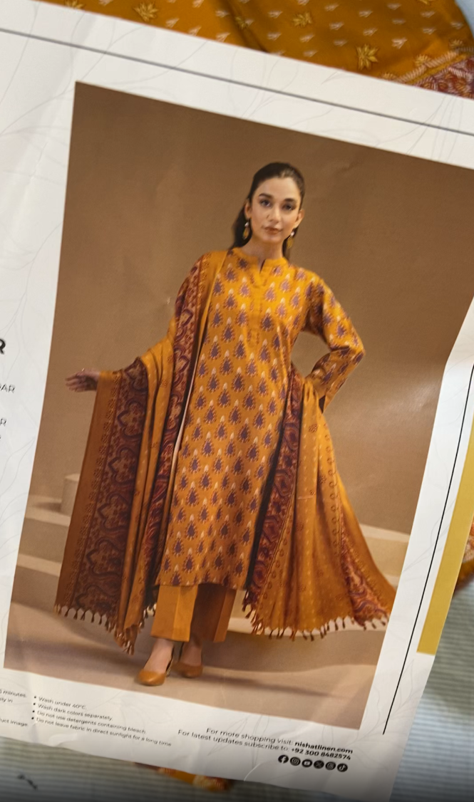 Nishat Khaddar Printed 3 piece