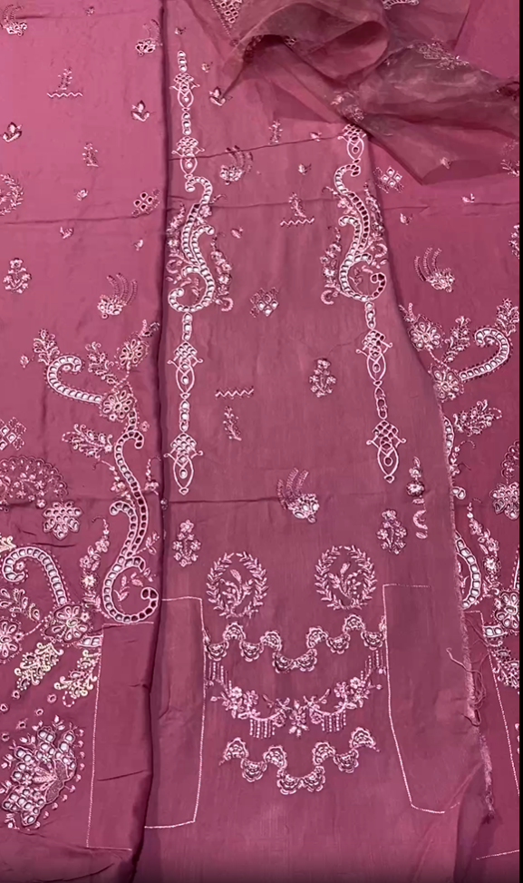 Qalamkar Emb Linen 3pc