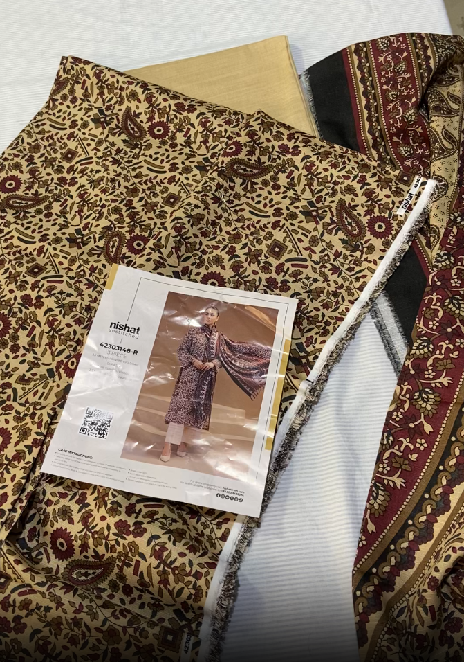 Nishat Khaddar Print 3pc