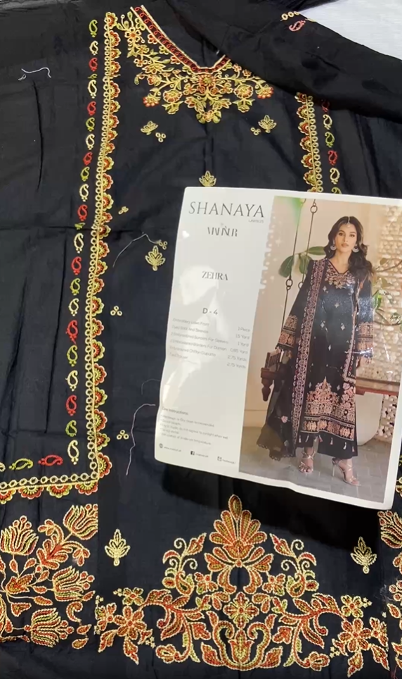 Shanaya By Mahnur Embroidered Lawn 3pc