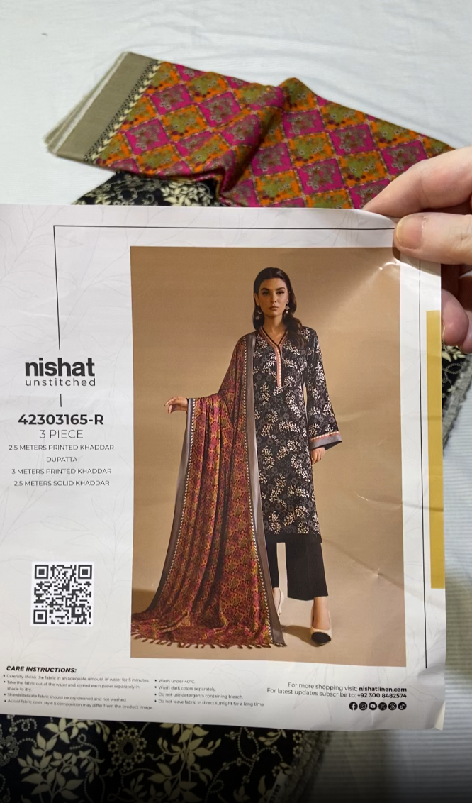 Nishat Printed Khaddar 3 piece