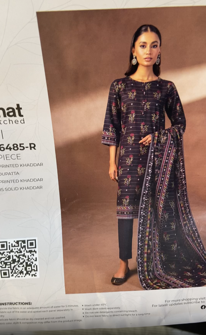 Nishat 3 piece Printed Khaddar
