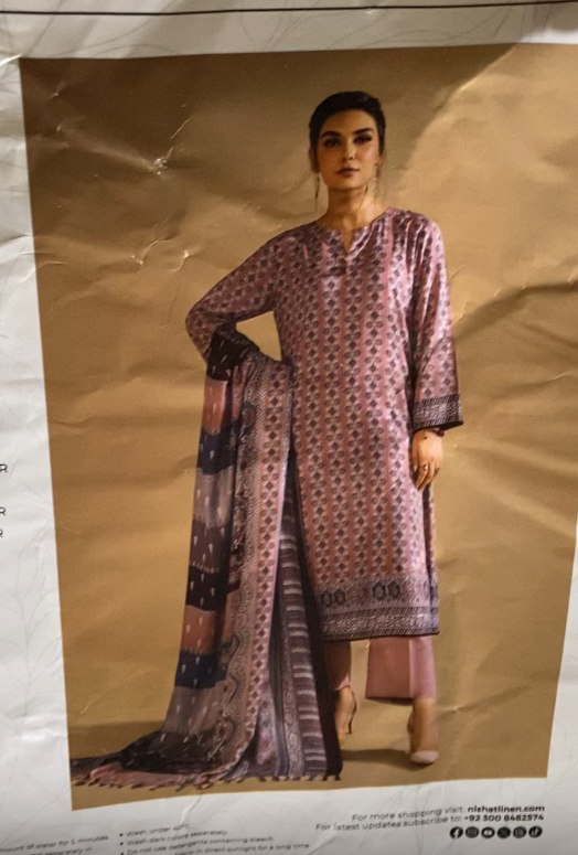 Nishat 3pc Khaddar Printed