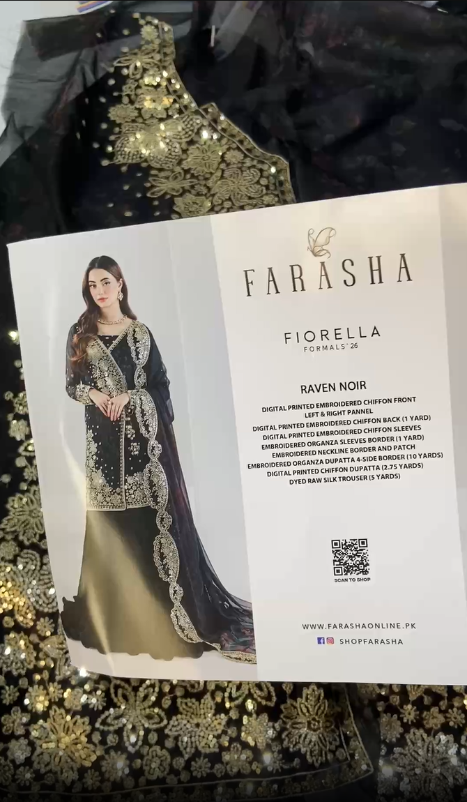 Farasha Emb Chiffon 3pc