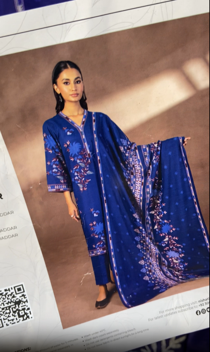 Nishat 3pc Print Khaddar