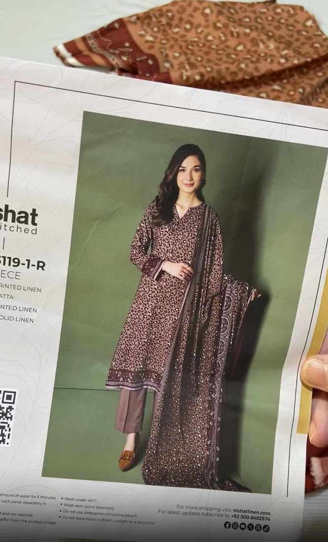 Nishat Print Linen 3pc