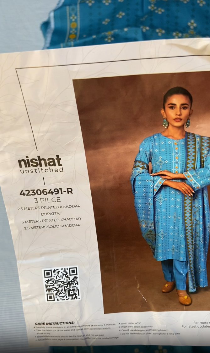 Nishat Khaddar 3 pc Print