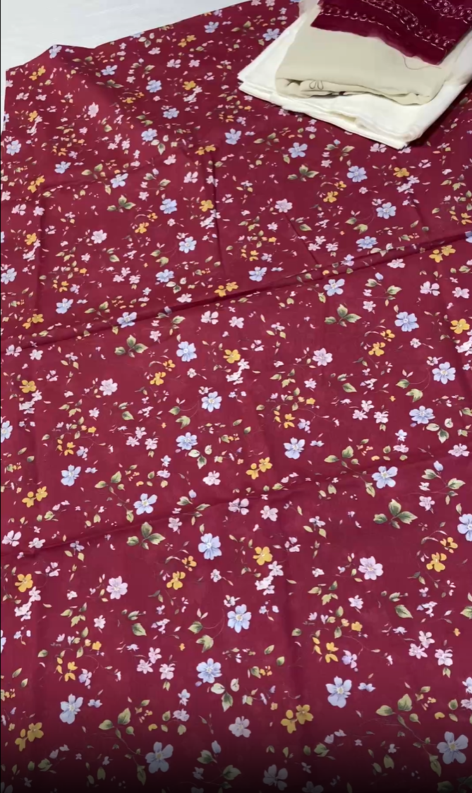 Qalamkar Q Print Lawn 3 piece