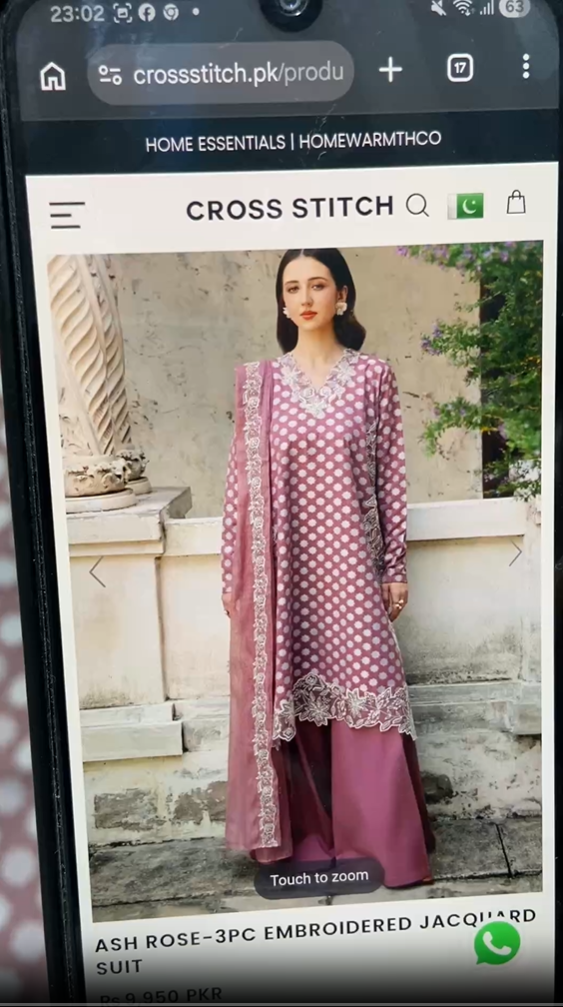 Cross Stitch Jacquard (Shirt & Dupatta)