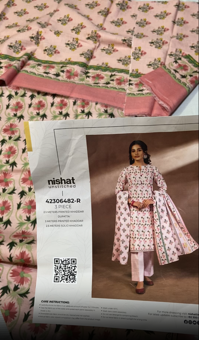 Nishat Printed Khaddar 3pc