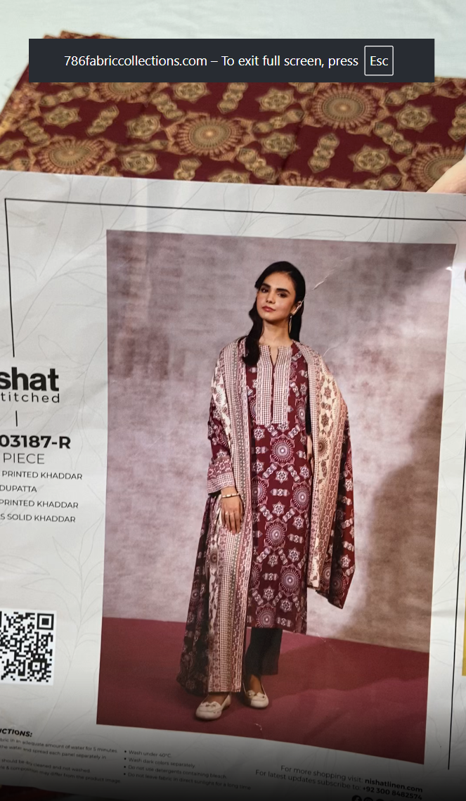 Nishat Print Khaddar 3pc