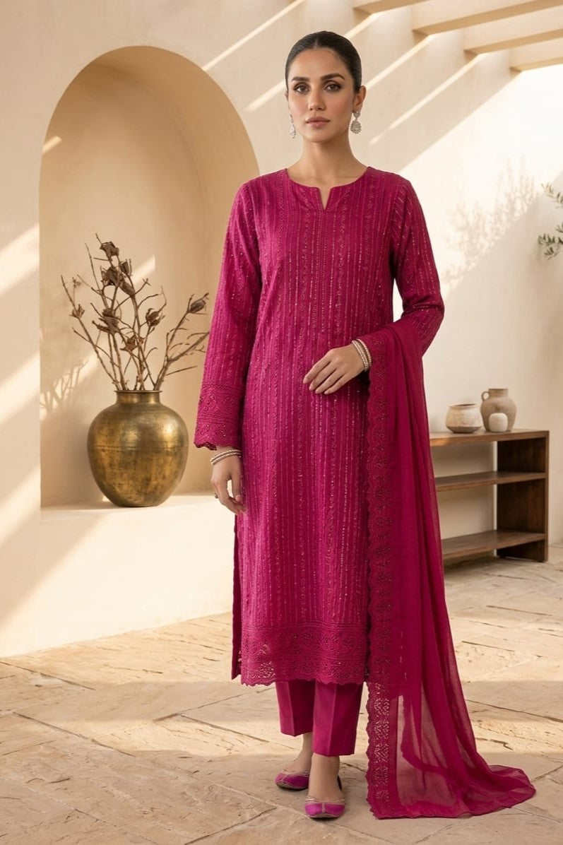 Alkaram Luxury Embroidered 3pc