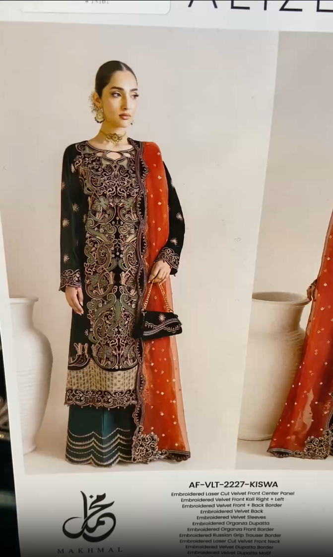 Alizeh By Baroque Luxury Embroidered Velvet