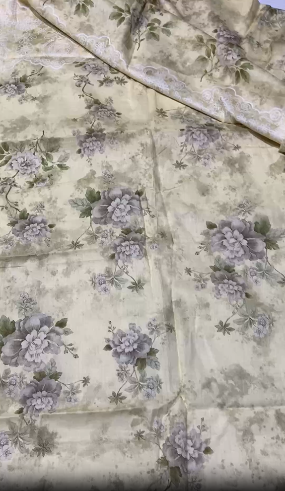 Cross Stitch 3pc Lawn Printed