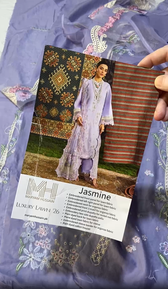 Maryam Hussain Luxury Lawn 3pc