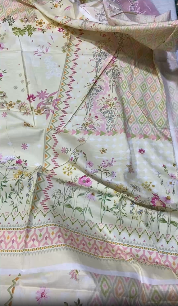 QALAMKAR Lawn 3pc Q Print