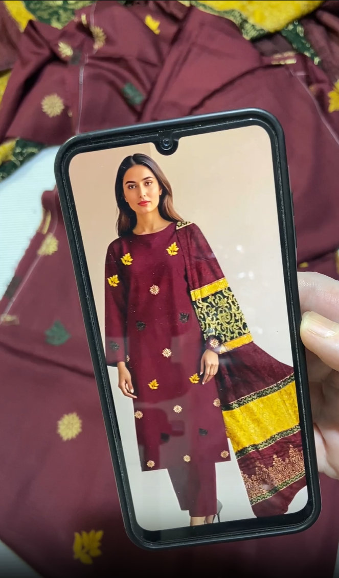 Gul Ahmed Luxury 3pc Velvet Winter