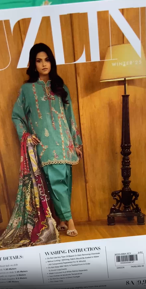 Sana Safinaz Muzlin Embroidered 3pc