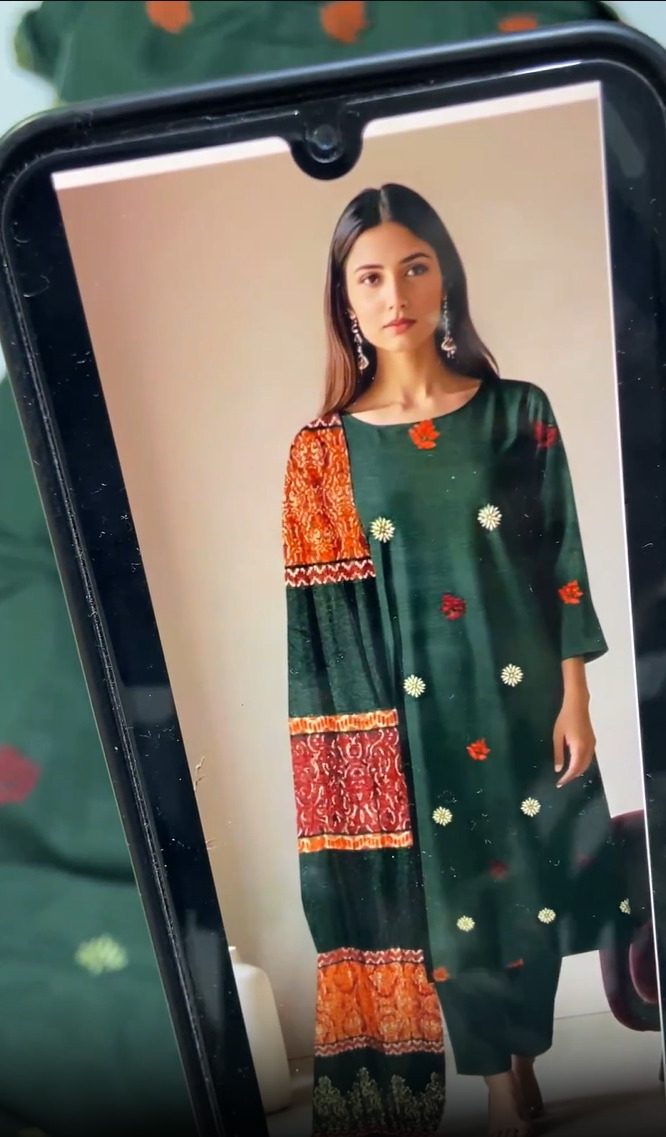 Gul Ahmed Luxury Winter 3pc (Velvet)