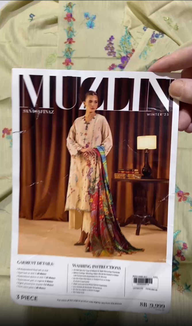 Sana Safinaz Muzlin 3pc Embroidered